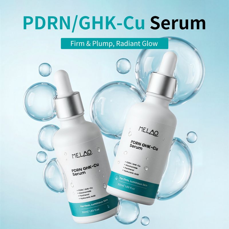 MELAO OEM PDRN/GHK+Cu آبی مس پپتید اسانس ترمیم کننده جوهر مرطوب کننده نرم کننده پوست اسانس مایع فروش 10% برتر