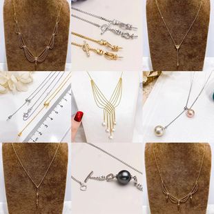 گردنبند مروارید ۱۴ عیار زنانه لوکس و لاکچری