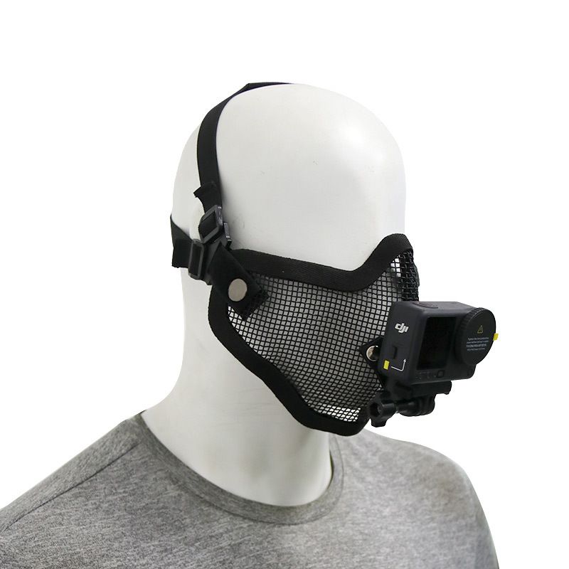 دوربین ورزشی اکشن gopro DJI نگهدارنده ماسک تاکتیکی تست درایو دید اول شخص عکسبرداری تلفن همراه فیبر پلی استر عمومی (پلی استر)
