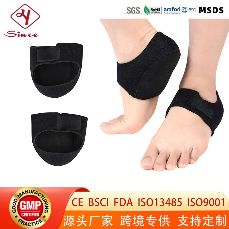 پارچه غواصی Velcro جوراب ضد ترک پاشنه سیلیکونی محافظ پا پوشش ضد خشکی پاشنه پا پوشش محافظ پاشنه دمپایی کفش ورزشی کفش پارچه ای