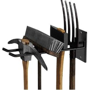 آویز دیواری ابزار باغبانی فلزی برای بیل، شن کش، جارو و شلنگ