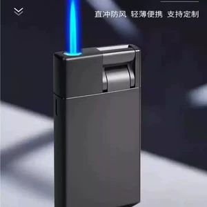 فندک فلزی ضدباد شعله آبی مستقیم، مدل پرفروش و شیک، شارژی، مناسب خانه و عمده‌فروشی
