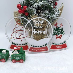 آویز کریسمس اکریلیک قابل شخصی‌سازی با نام کودک
