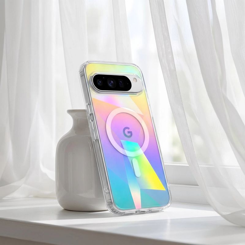 مناسب برای قاب گوشی Google 11pro شکل هندسی قاب مغناطیسی Pixel 10proXL قاب محافظ رنگی روکش شده محافظ تلفن همراه عمده فروشی...حجم فروش TOP10%