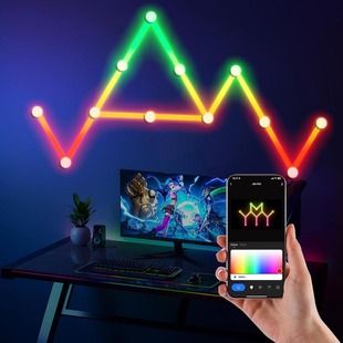 چراغ دیواری RGB ستاره‌ای با میکروفون برای اتاق بازی