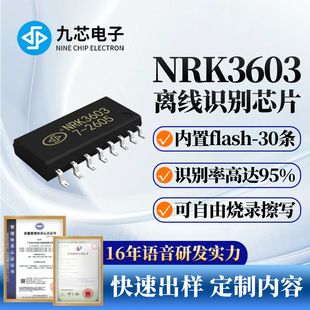 تراشه تشخیص صدای هوشمند آفلاین NRK3603 با پشتیبانی از دستورات سفارشی