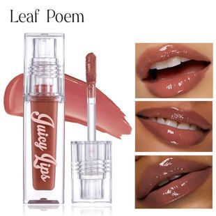رژ لب براق آینهای LEAF P0EM با درخشش مرواریدی و مرطوبکننده