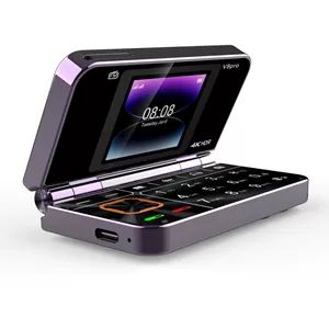 تجارت خارجی فرامرزی مدل V8pro دو صفحه نمایش تاشو دستگاه عملکرد تاشو 2G تلفن همراه خارجی زبان خارجی چراغ قوه دکمه بزرگ