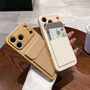 قاب گوشی آیفون 18 پرو مکس چرمی با جاپک و پایه