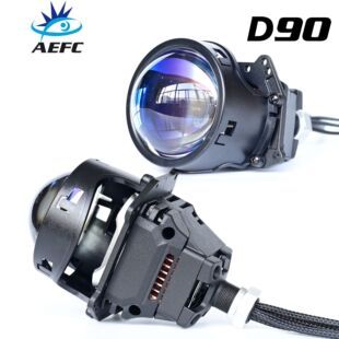 چراغ LED خودرو 90 وات دو لنز 3 اینچی H4 H7