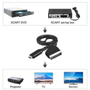 تبدیل بین مرزی جدید Scart به HDTV با کیفیت بالا 1080P تبدیل Scart به HD 1 متر ظرف 48 ساعت ارسال می شود