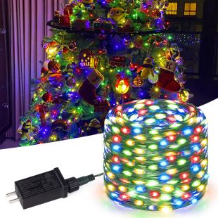 چراغ رشتهای LED سبز با سیم مسی برای درخت کریسمس و تزئین حیاط