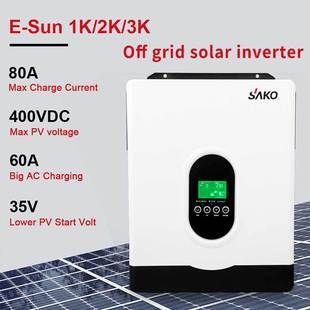 اینورتر خورشیدی خارج از شبکه ساکو 1KW 2KW 3KW 24V با کنترلر MPPT 80A