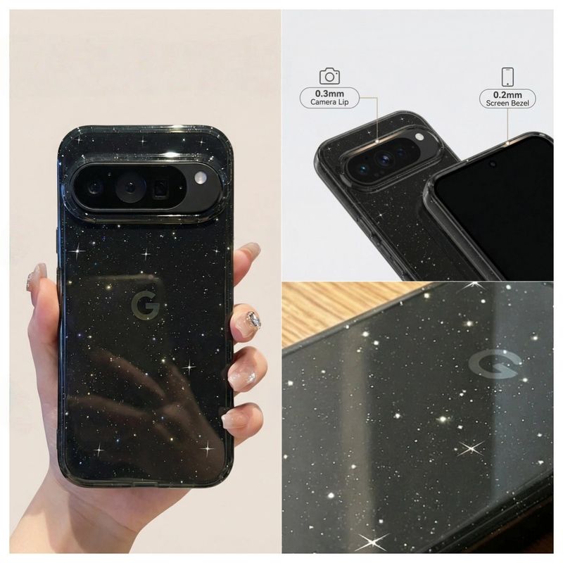 مناسب برای قاب گوشی Google Pixel11، پوسته شفاف ترمیناتور، پوسته زرق و برق مغناطیسی pixel9، محافظ تلفن همراه ضد زرد 10proXL... حجم فروش TOP10%