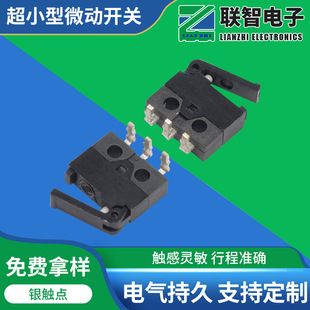 سوییچ میکرو فوق کوچک DS027 با پایه خمیده و اهرم برای دماسنج گوشت و باربیکیو