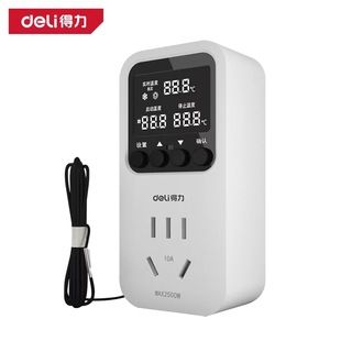 ترموستات هوشمند Deli Tool Switch Display Digital Thermostat با سوکت چند منظوره دمای قابل تنظیم گرمایش پروب تحویل ظرف 48 ساعت
