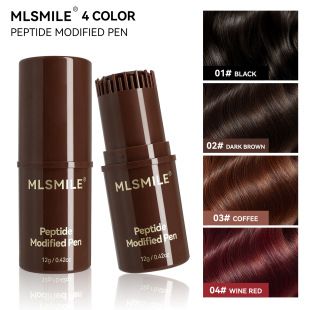 رنگ موی گیاهی MLSMILE با برس، مشکی، قابل حمل