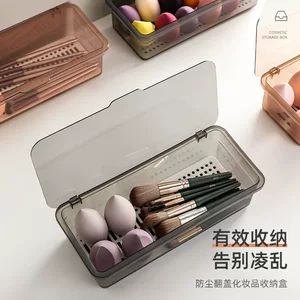 جا‌یخی شفاف درب‌دار برای نگهداری برس آرایشی، جادار و ضد گرد و غبار مناسب میز آرایش و خوابگاه