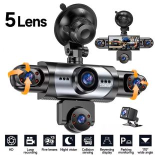 ضبط کننده رانندگی جدید محبوب 3.16 اینچی 5 رکورد WIFI ماشین با کیفیت بالا CarDvrCam تحویل بین مرزی دسته ای مختلط ظرف 48 ساعت