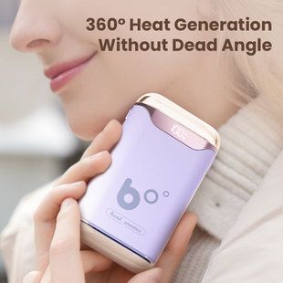 پد گرمایشی USB قابل حمل با نمایشگر دما و باتری، نور RGB هفت رنگ