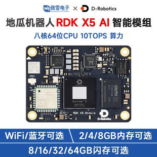 ماژول هوشمند ربات RDK X5 با ۴ گیگابایت رم و ۳۲ گیگابایت حافظه داخلی، وایفای ۶ و بلوتوث