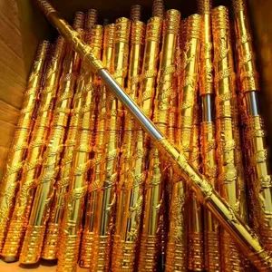 تلسکوپی جدید حلقه طلایی استیل ضد زنگ غرفه خیابانی اسباب بازی کودکانه طرح Sun Wukong حلقه طلایی رویی