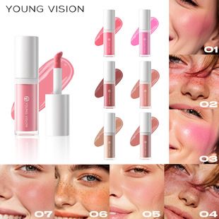 رژگونه مایع مات ۶ رنگ YOUNG VISION، براق و چندکاربردی برای صورت