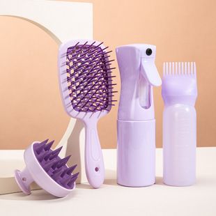 برس ماساژ و شانه حالتدهنده مو زنانه با بطری اسپری
