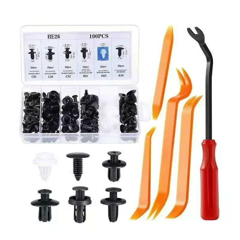100PCS Automotive یونیورسال جعبه گیره گلگیر گلگیر سپر پانل درب گیره پیچ انبساط ست دیگر بدنه خودرو...فروش TOP10%