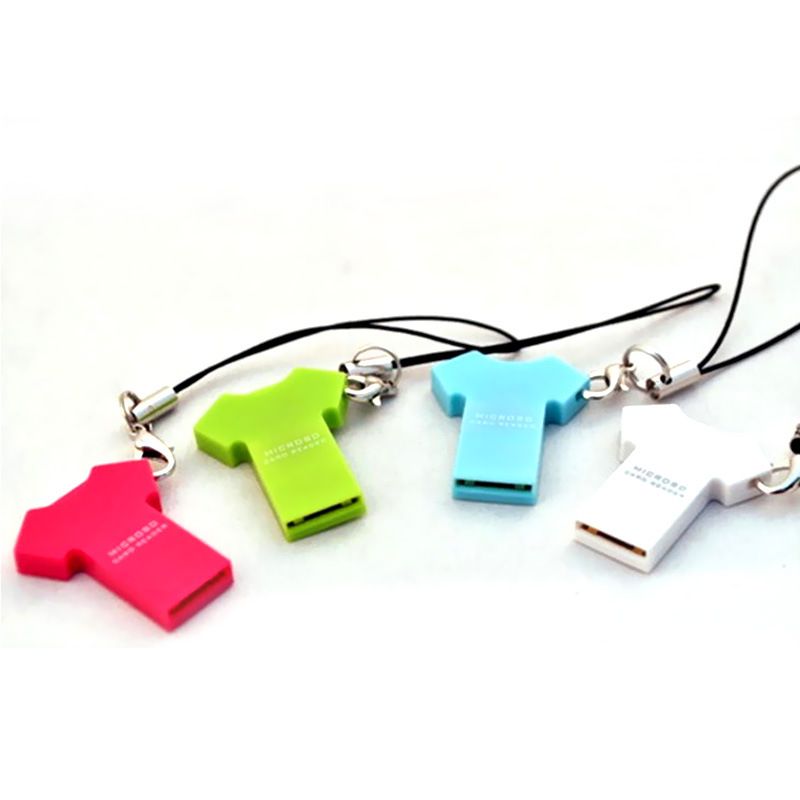 فروش مستقیم کارت خوان تی شرت خلاقانه مینی رنگارنگ tf usb دوربین ذخیره سازی قابل حمل TF داخلی پلاستیکی