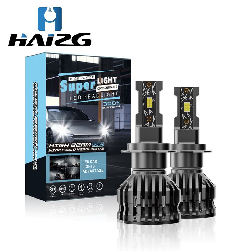 HAIZG خودرو S9P مرزی LED لامپ بزرگ اصلاح شده h7 نور بالا و پایین چراغ جلو یکپارچه روشنایی بالا نور افکن چراغ LED AT/گیربکس اتوماتیک