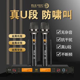 میکروفون بیسیم رعد پادشاه CR-890 دو کاناله مناسب کارائوکه و صحنه