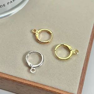 مهره گرد مسی فرانسوی برای ساخت گوشواره دست‌ساز - اتصال دکمه‌ای نیمه‌آماده و قلاب گوش