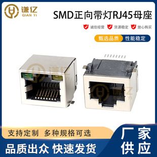سوکت شبکه وصله محافظ 8P8C با رو به جلو SMD سبک با پورت شبکه LED سوکت زن افقی خمیده SMT RJ45 ظرف 48 ساعت ارسال می شود