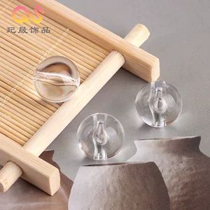 مهره‌های گرد شفاف ۴ تا ۳۰ میلی‌متری برای ساخت دستبند، گردنبند موبایل و زیورآلات DIY - شبیه کریستال، جنس آکریلیک