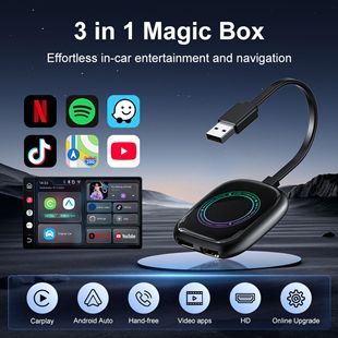 آداپتور کارپلی بی‌سیم و اندروید اتو با اتصال HDMI برای خودرو