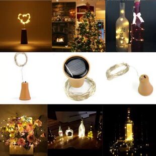 چراغ‌رشته‌ای LED درب بطری با چراغ خورشیدی، ۱۰ و ۱۵ عددی