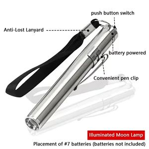 چراغ قوه LED مینی خودکاری استیل ضد زنگ، پرنور و قابل حمل برای سفر و کمپینگ