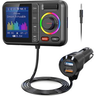 پخش کننده بلوتوث mp3 ماشین BT98 کارت جدید صفحه نمایش بزرگ U دیسک فندک بلوتوث شارژر ماشین فرستنده fm دسته ای مخلوط