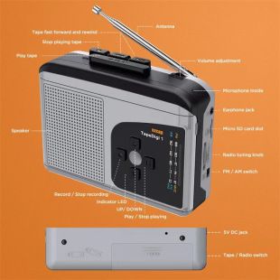ezcap234 پخش‌کننده نوار کاست EVA با پورت USB
