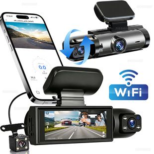 ضبط رانندگی ماشین، دید در شب با کیفیت بالا، نصب شده در ماشین، 360 درجه، سه لنز، سه دوربین، جلو، داخل و عقب داشک. فروشگاه ما رتبه 3 و 6 نفر با رتبه "بسیار راضی"