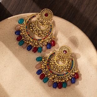 گوشواره آویز زنگوله‌ای حاشیه‌دار بوهو وینتیج قومی