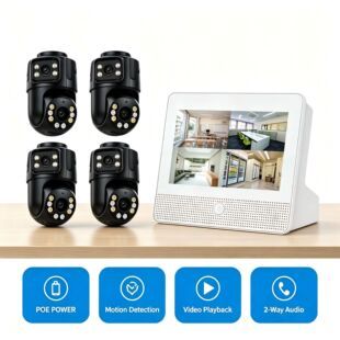 کیت دوربین مداربسته 4K با ضبط‌کننده صفحه‌نمایش‌دار