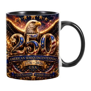 2026 جدید آمریکایی 250 ANNIVERSARY فنجان سرامیکی قهوه مارک Eagle یادبود فنجان چای تحویل 72 ساعت