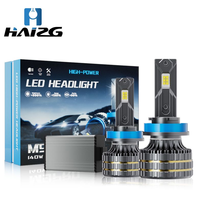 HAIZG لامپ بزرگ LED ماشین 140 وات برون مرزی M9Pro چراغ جلوی پرقدرت h7 اصلاح شده M8Pro نسخه ارتقا یافته چراغ جلو، جلو ... حجم فروش TOP10%