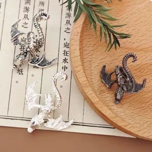 دستبند DIY با حلقه اژدها، مهرههای دورانی و مهرههای جداکننده اژدها، اتصالات نقرهای کهنه و نقره تبتی