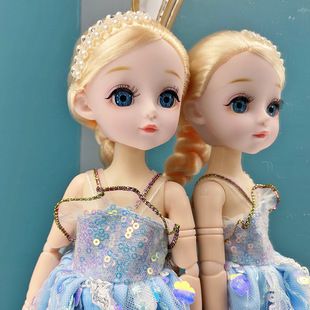 عروسک شاهدخت السا ۳۰ سانتی‌متری با مفاصل متحرک و لباس‌های متنوع