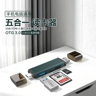آداپتور چندکاره تایپ سی برای آیفون، تبدیل OTG کارت خوان SD/TF و USB 3.0
