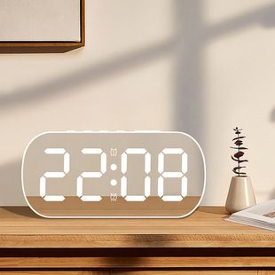 صفحه نمایش دیجیتال LED به سبک ساده ساعت الکترونیکی عمده فروشی دیجیتال رومیزی ساعت زنگ دار کوچک دانشجویی و کودک آینه ساعت زنگ دار 66379 نفر رتبه "بسیار راضی"