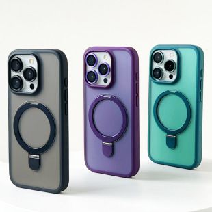 قاب موبایل مغناطیسی مات iPhone 17 با محافظ لنز، مناسب iPhone 15 Pro و 14